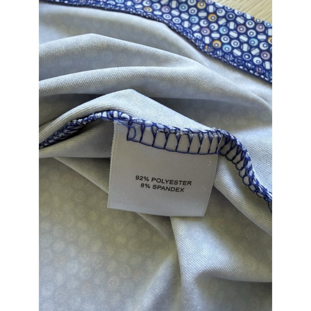 Peter Millar Summar Comfort Polo Golf Men’s Size XL Blue Geometric Logo - Picture 5 of 10